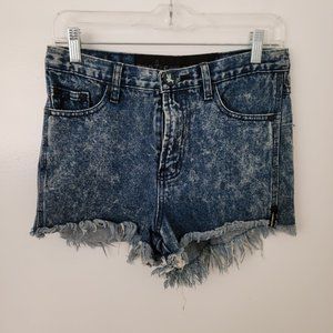 NWT One Teaspoon Mania Rollers Frayed Acid Shorts